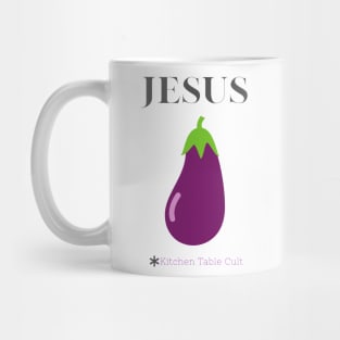 Jesus is an Eggplant Mug